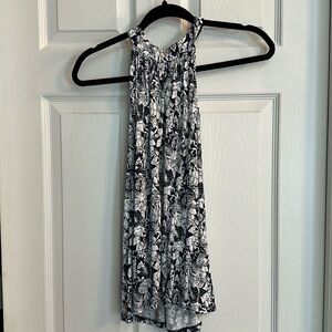 Loft outlet navy blue and white racer back dressy tank size medium